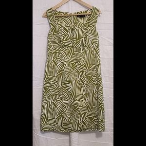 Perceptions Women's Size 8 Sleeveless Green and White Dress